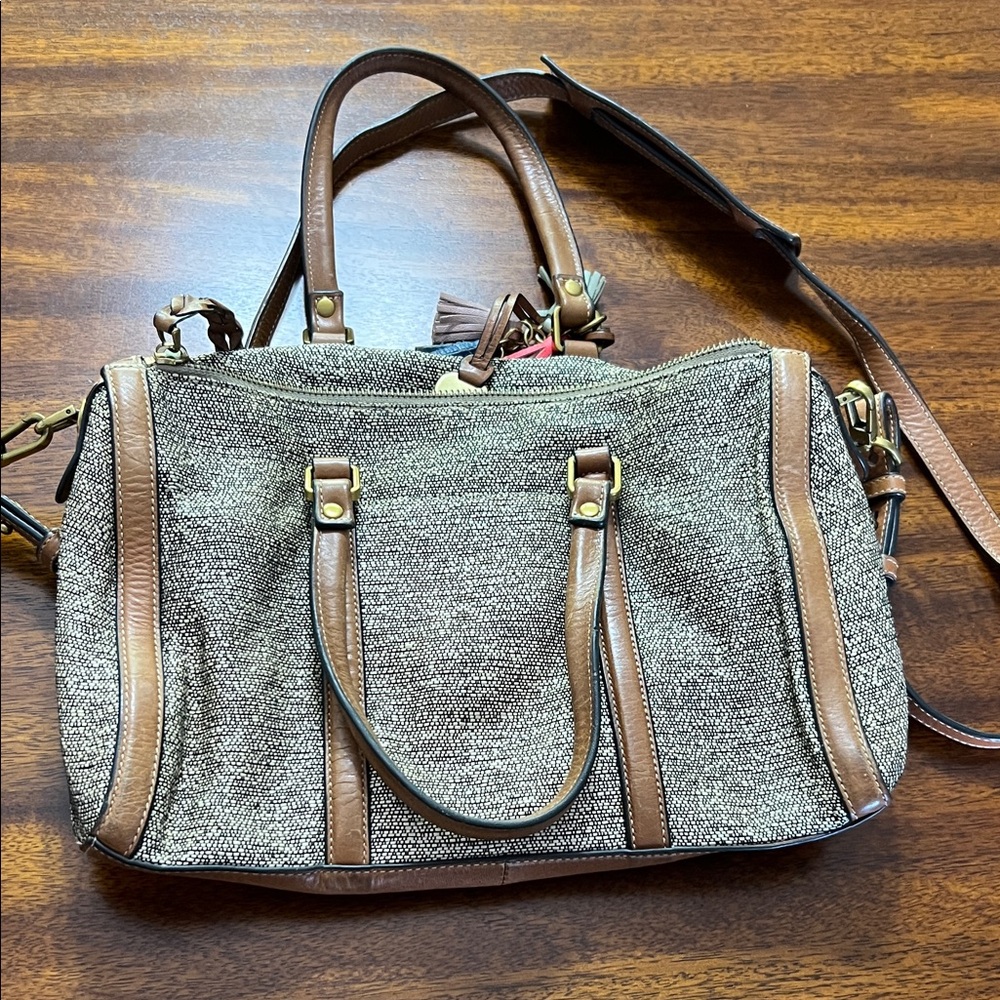 Fossil Brown and Tan Shoulder Bag
